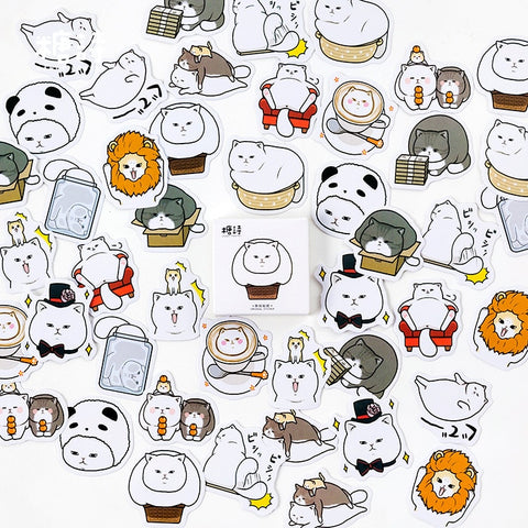 Fat cat - mini paper sticker set